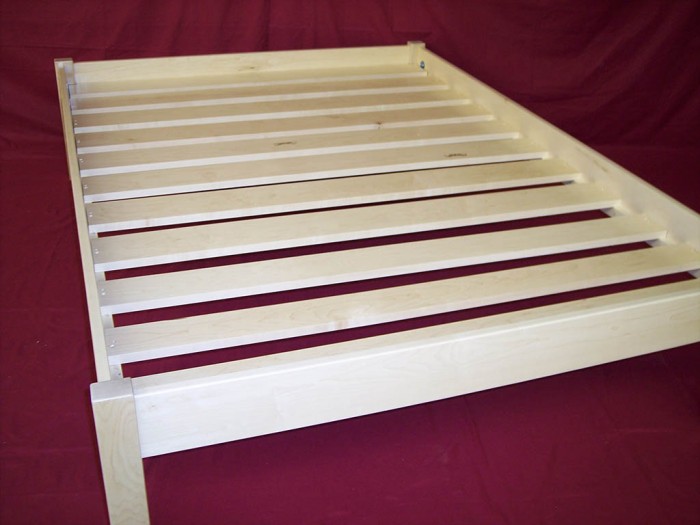 Solid Maple Platform Bed with Spaced Slats