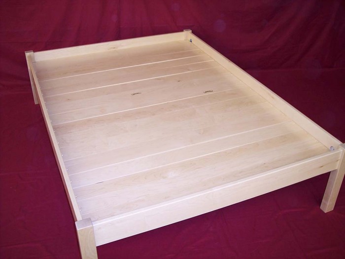 Solid Maple Platform Bed with Full Slats