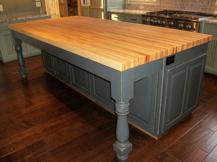 Borders Kitchen - Solid Hardwood Butcher Block Top Island