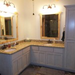 Corner Shaker Double Vanity – Distressed Vinish