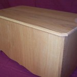 Solid Oak Hope Chest with Hinged Lid and Natural Finish