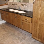 Manning Custom Red Oak Master Vanity & Linen Cabinet