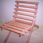 Solid Oak Beach Folding Chair