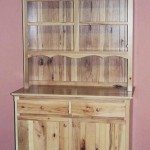 Solid Knotty Hickory Hardwood Hutch