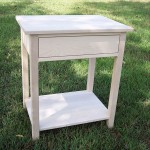 Solid Maple Night Stand with Inset Drawer Unfinished