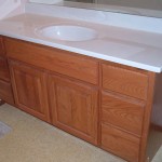 Oak Raised Panel Square Top Vanity