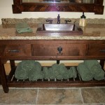 Cimarron Lodge Borders Powder Room Vanity