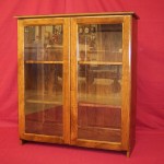 Shaker Style Solid Maple Bookcase with Glass Doors