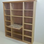 Solid Oak Bookcase with Computer Work Area