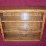 Solid Oak Bookshelf with Adjustable Shelving