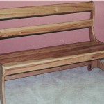 Solid Hickory Bench with a Natural Finish