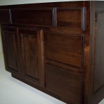 Solid Hard Maple Vanity with Special Walnut Stain