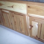 Square Flat Panel Hickory Vanity