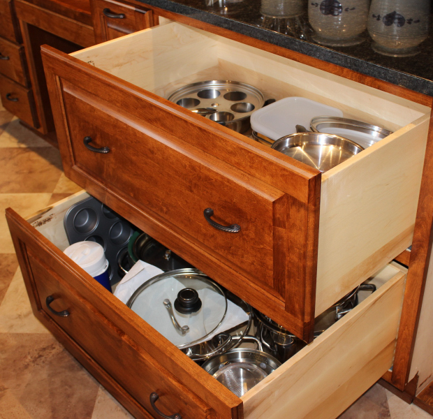 Large Pots & Pan Drawers - HealthyCabinetmakers.com