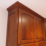 Custom Raised Panel Curio With Crown Molding