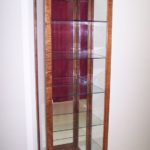 Tall Curly Maple Curio Mirrored Back