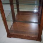 Mirrored Curio With Glass Shelving