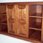 Curly Maple Raised Panel TV Cabinet