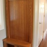 White Oak Coat Bench With Storage