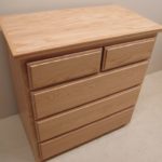 Solid Red Oak 5 Drawer Dresser