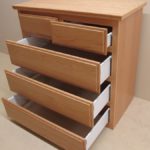 Natural Red Oak 5 Drawer Dresser