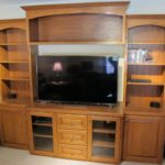 Arched Media Cabinet With Glass