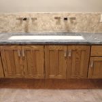 Solid Red Oak Flat Panel Master Vanity