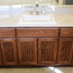 Custom Red Oak Vanity Clipped Ends