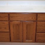 Solid Red Oak Custom Flat Panel Vanity