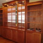 Mirrored Built In Bookcase